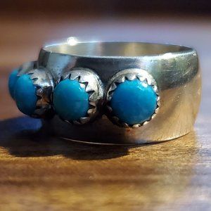 Vintage KEWA Sterling and Turquoise Ring